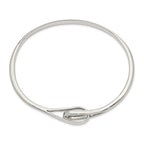 Elegant Sterling Silver 925 Women's Slip-On Bangle Bracelet