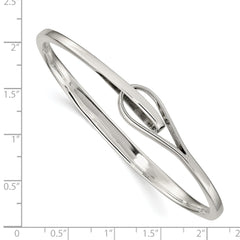 Elegant Sterling Silver 925 Women's Slip-On Bangle Bracelet - 8