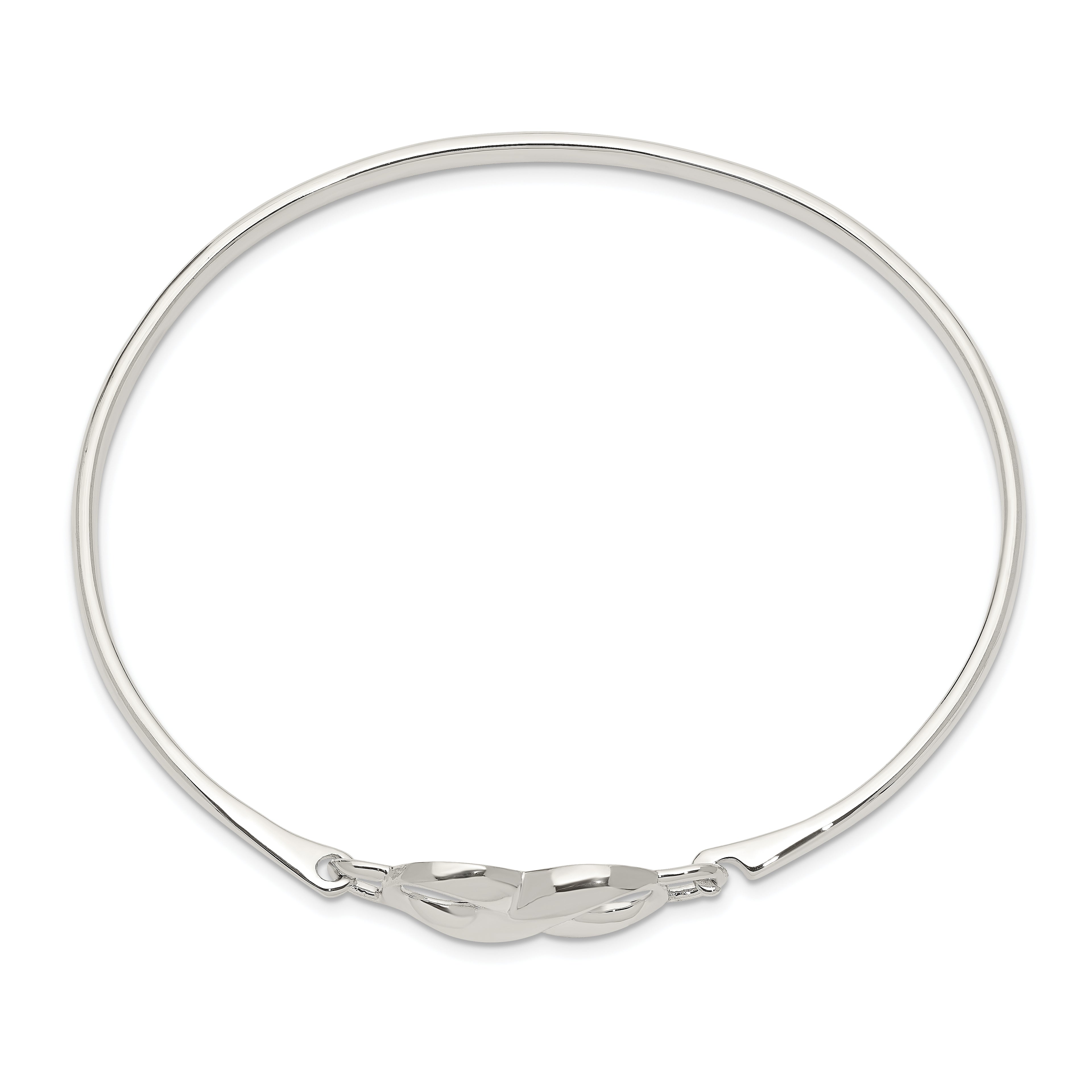 Sophia Jewelers 925 Sterling Silver Infinity Bangle with Polished Elegant Design