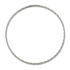 Sterling Silver 925 Women's Antiqued Twisted Slip-On Bangle