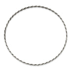 Sterling Silver Antiqued 3.5mm Slip-on Bangle