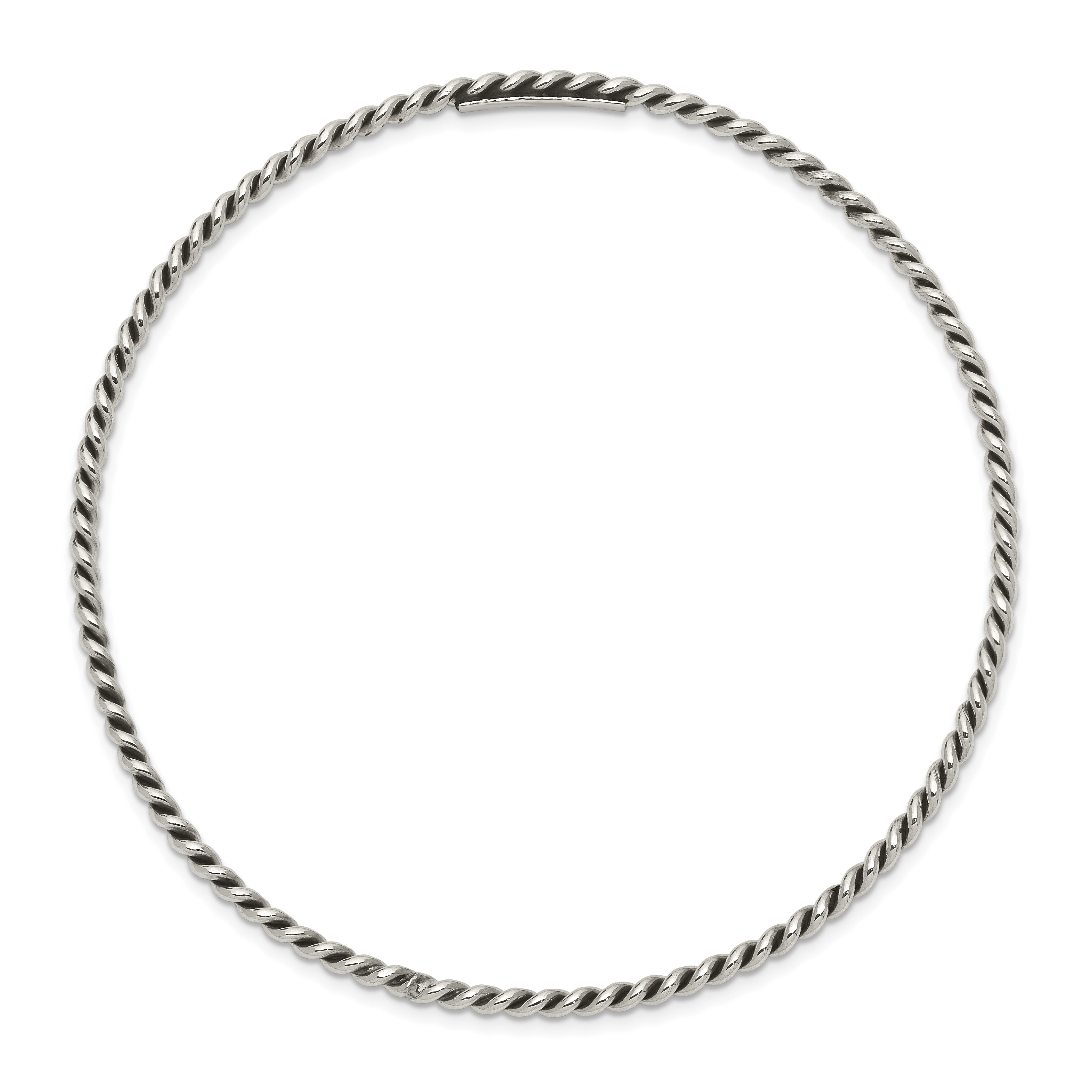 Sophia Jewelers Handcrafted Sterling Silver Slip-on Bangle with Polished Finish Secondary image