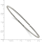 Sophia Jewelers Handcrafted Sterling Silver Slip-on Bangle with Polished Finish