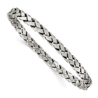 Sterling Silver Antiqued 5.25mm Slip-on Bangle