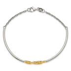 Gold-Plated Sterling Silver Double Infinity Bangle Bracelet for Women