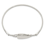 Sterling Silver 925 Heart Locket Bangle with Flexible Design