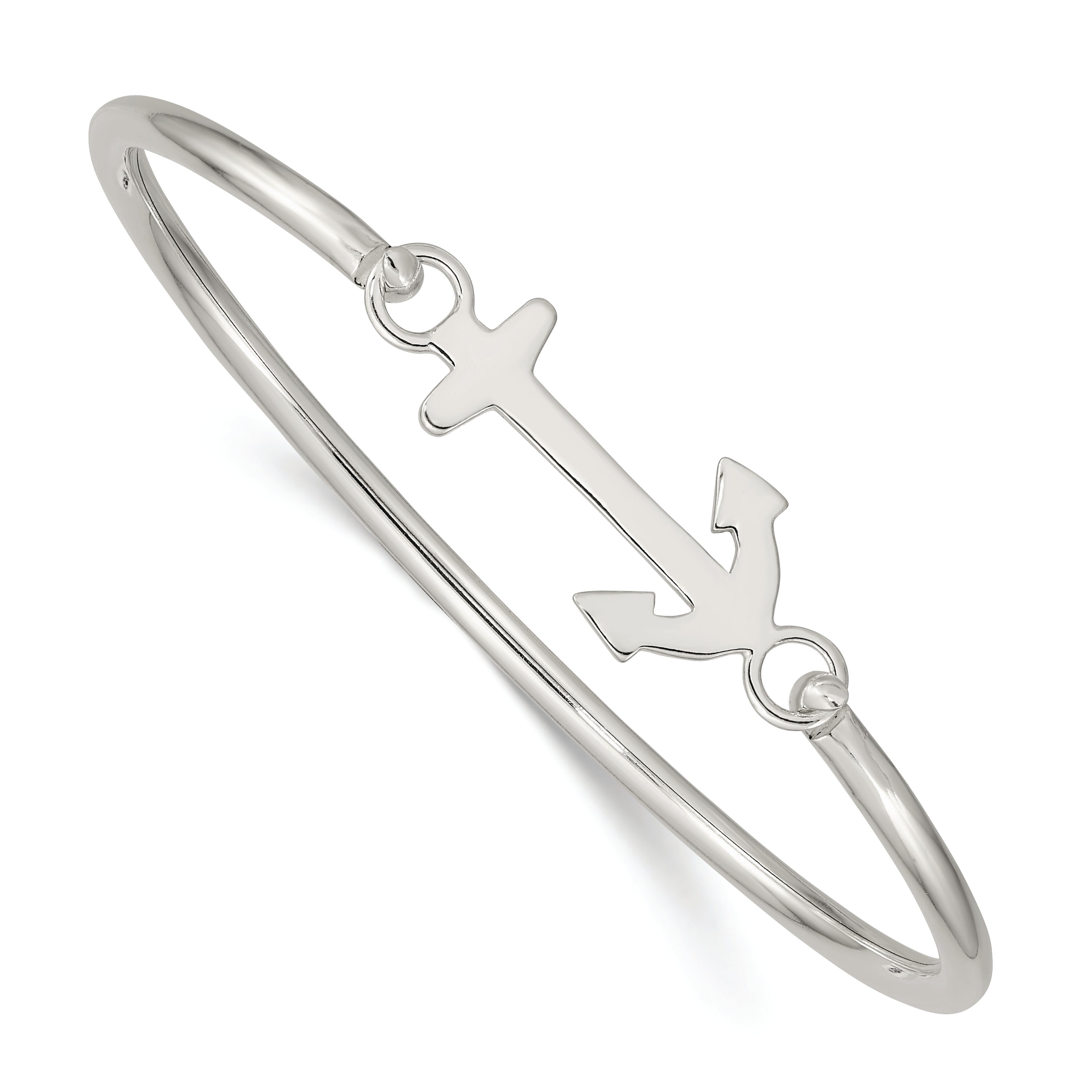 Sterling Silver 925 Women's Bangle with Interchangeable Nautical Charms