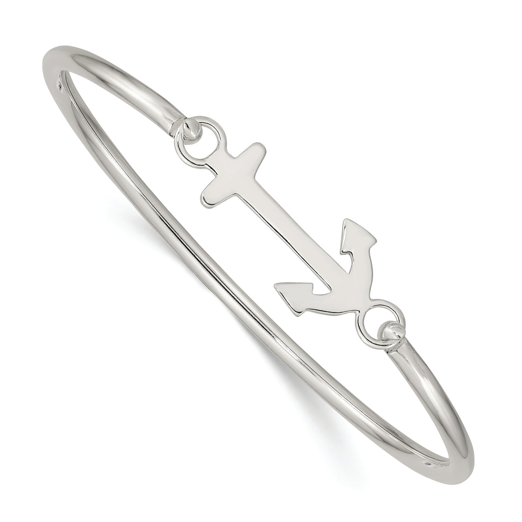Sterling Silver 925 Women's Bangle with Interchangeable Nautical Charms