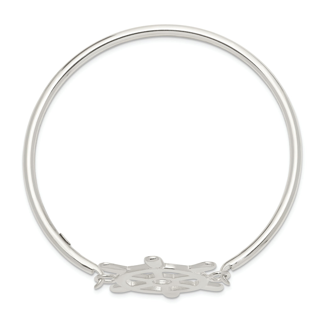 Sterling Silver 925 Women's Bangle with Interchangeable Nautical Charms
