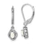 Sterling Silver Rhodium-plated Diam. & Created Opal Earrings