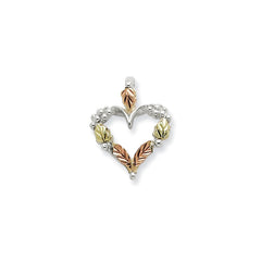 Sterling Silver & 12K Heart Necklace