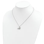 Sterling Silver 12K Gold Faith Butterfly Necklace 18 Elegant Design