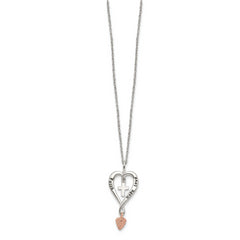 Landstrom's Sterling Silver 12K Gold Faith Hope Love Heart Necklace