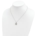 Landstrom's Sterling Silver Necklace with 12K Rose and Green Gold Snowflake Pendant