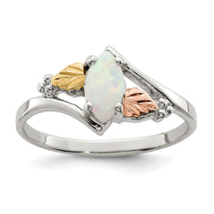 Landstrom's Mt. Rushmore Black Hills Sterling Silver 12K Gold Accents Lab Created Opal Ring