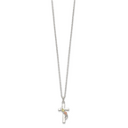 Landstrom's Sterling Silver Necklace with 12K Gold Accents and Rhodium Finish