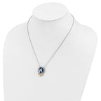 Landstrom's 12K Gold Sterling Silver Horse Cameo Necklace Elegant 18 Design
