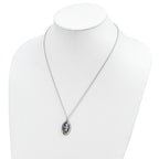 Landstrom's 925 Sterling Silver Necklace with 12K Gold Saint Christopher Pendant