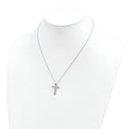 Landstrom's Sterling Silver Necklace with 12K Gold Cross Elegant Design