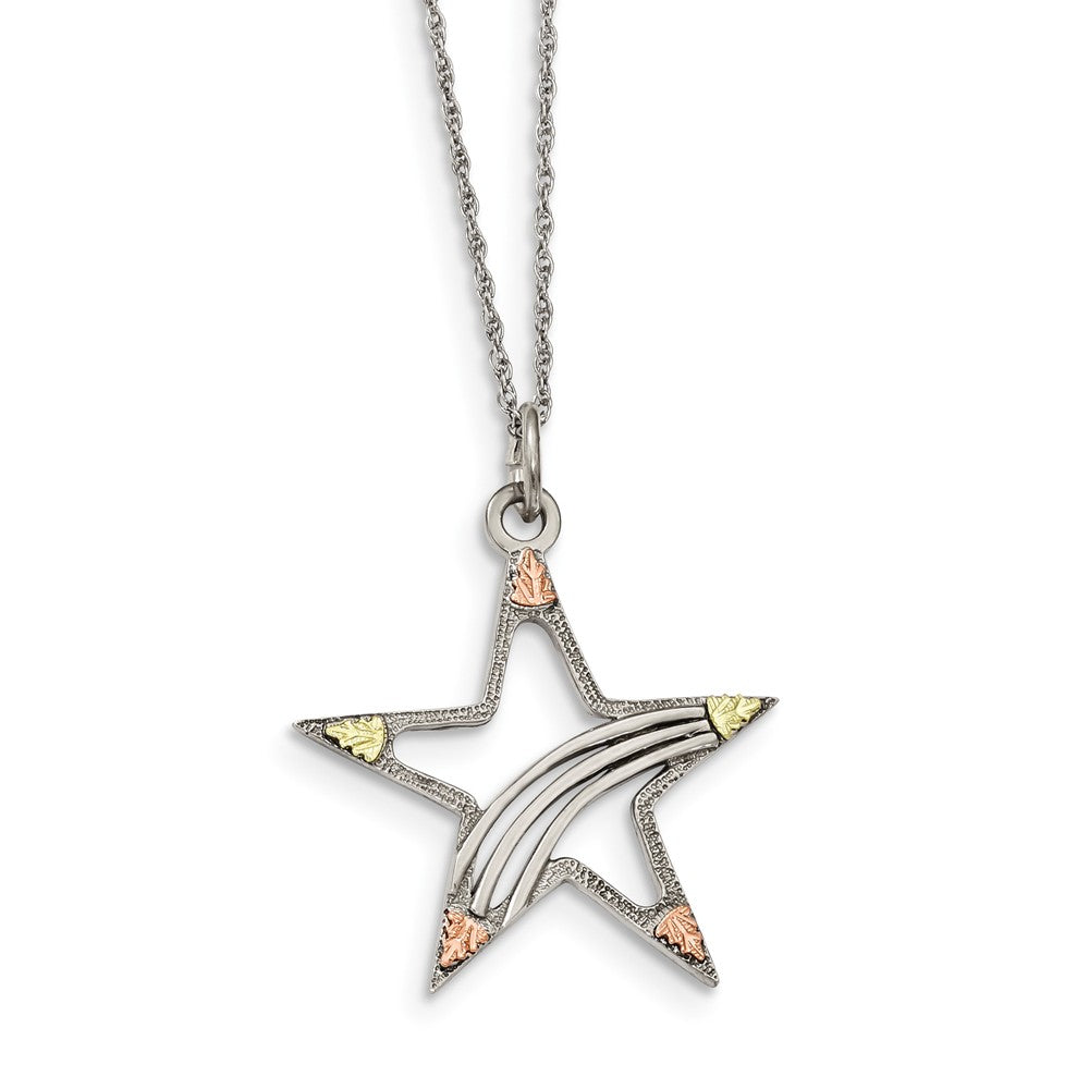 Sterling Silver & 12k Accents Star Necklace