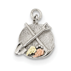 Sterling Silver & 12k Accents Panning & Shovel Charm