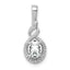 Sterling Silver Rhodium-plated White Topaz & Diam. Pendant