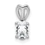 Sterling Silver Rhodium-plated White Topaz Pendant