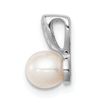 Sterling Silver Rhodium-Plated Freshwater Pearl Pendant Elegant Polished Finish
