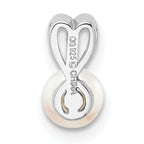 Sterling Silver Rhodium-Plated Freshwater Pearl Pendant Elegant Polished Finish