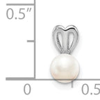 Sterling Silver Rhodium-Plated Freshwater Pearl Pendant Elegant Polished Finish