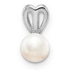 Sterling Silver Rhodium-plated FW Cultured Pearl Pendant