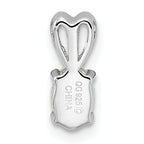 Sterling Silver Rhodium-Plated Opal Pendant with Polished Finish Elegant Design