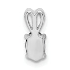 Sterling Silver Rhodium-plated Created Sapphire Pendant