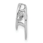Sterling Silver Rhodium-Plated CZ Birthstone Pendant  Polished, April