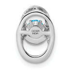 Sterling Silver Swiss Blue Topaz December Birthstone Pendant, Polished Finish