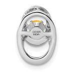 925 Sterling Silver Rhodium Citrine Birthstone Pendant with Polished Finish