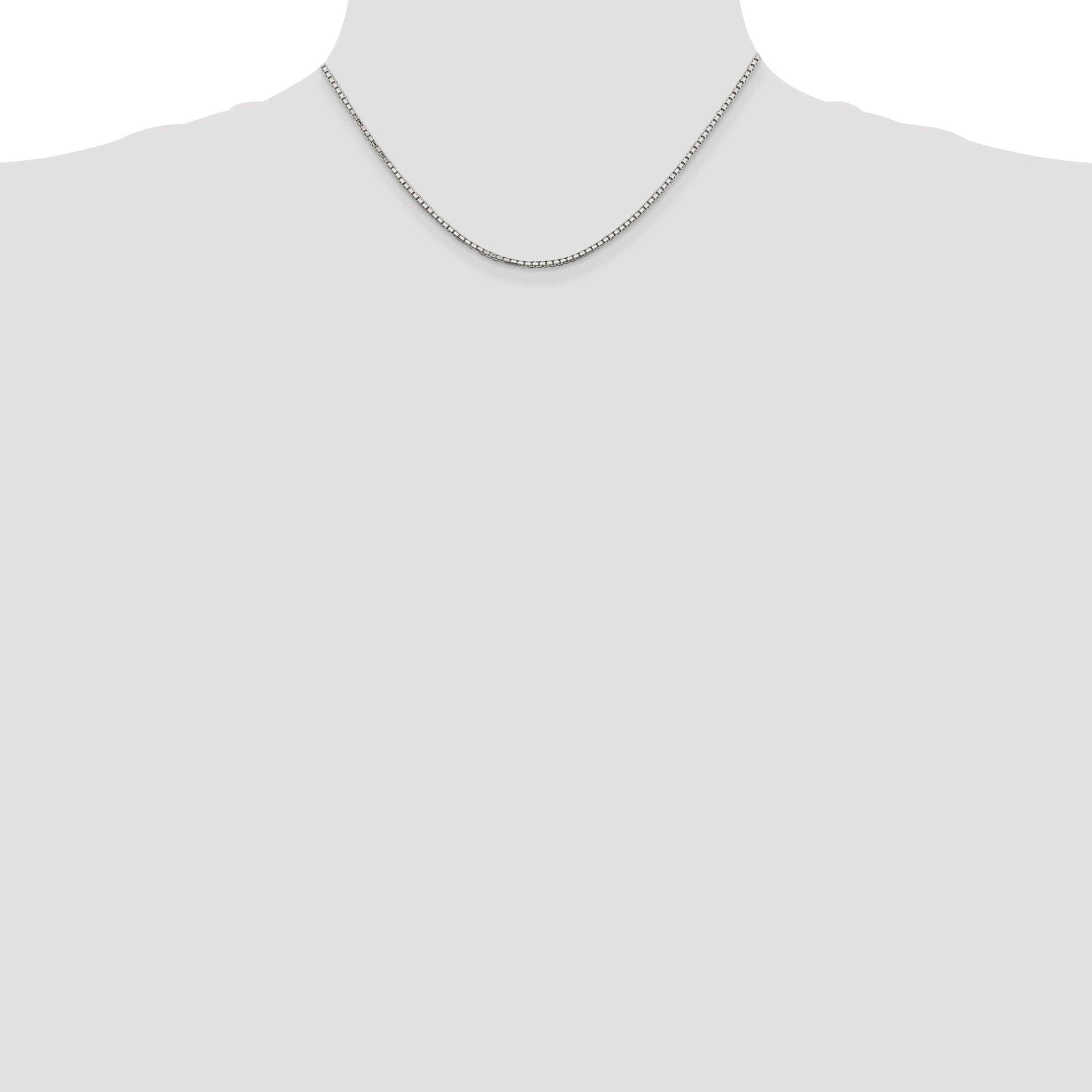 Sophia Jewelers 925 Sterling Silver Polished Diamond-Cut Box Chain Necklace