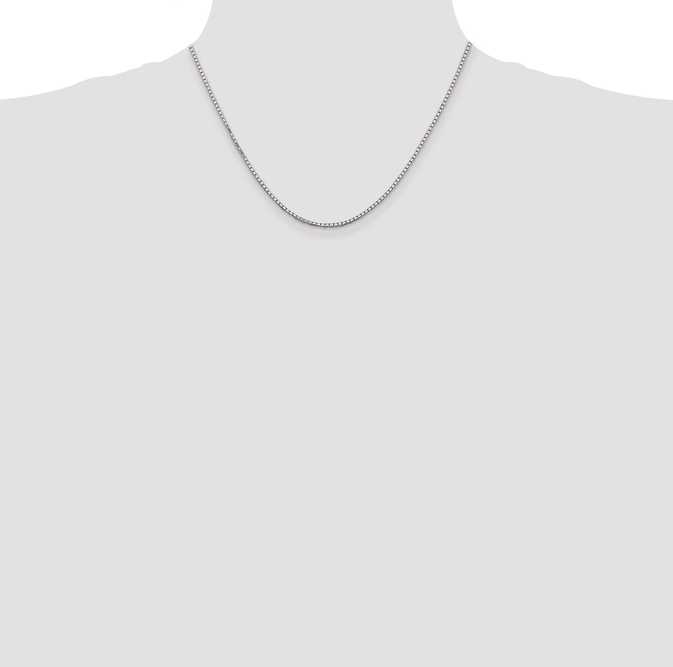 Sophia Jewelers 925 Sterling Silver Polished Diamond-Cut Box Chain Necklace
