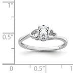 Sterling Silver Rhodium-plated White Topaz Ring