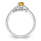 Citrine Birthstone Ring in Sterling Silver