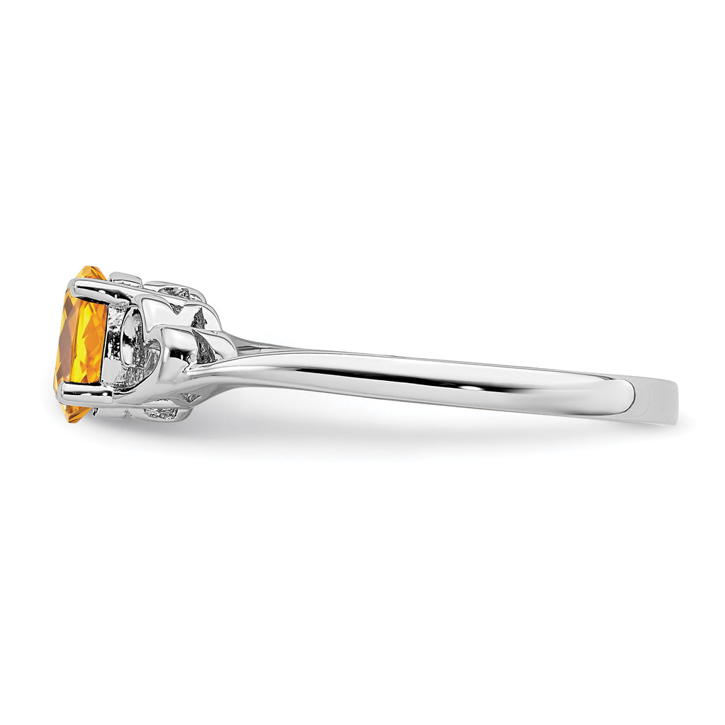 Citrine Birthstone Ring in Sterling Silver