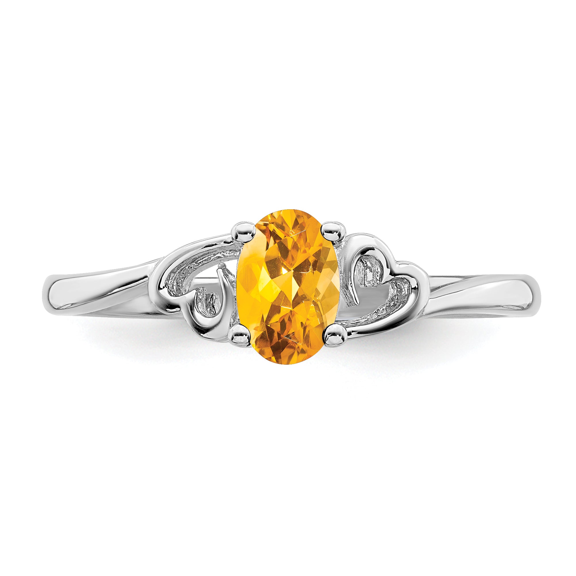 Citrine Birthstone Ring in Sterling Silver