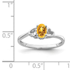 Citrine Birthstone Ring in Sterling Silver
