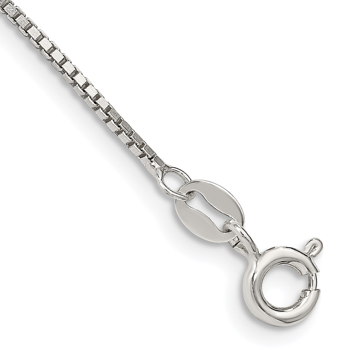 Sterling Silver 1.1mm Box Chain Anklet Main image