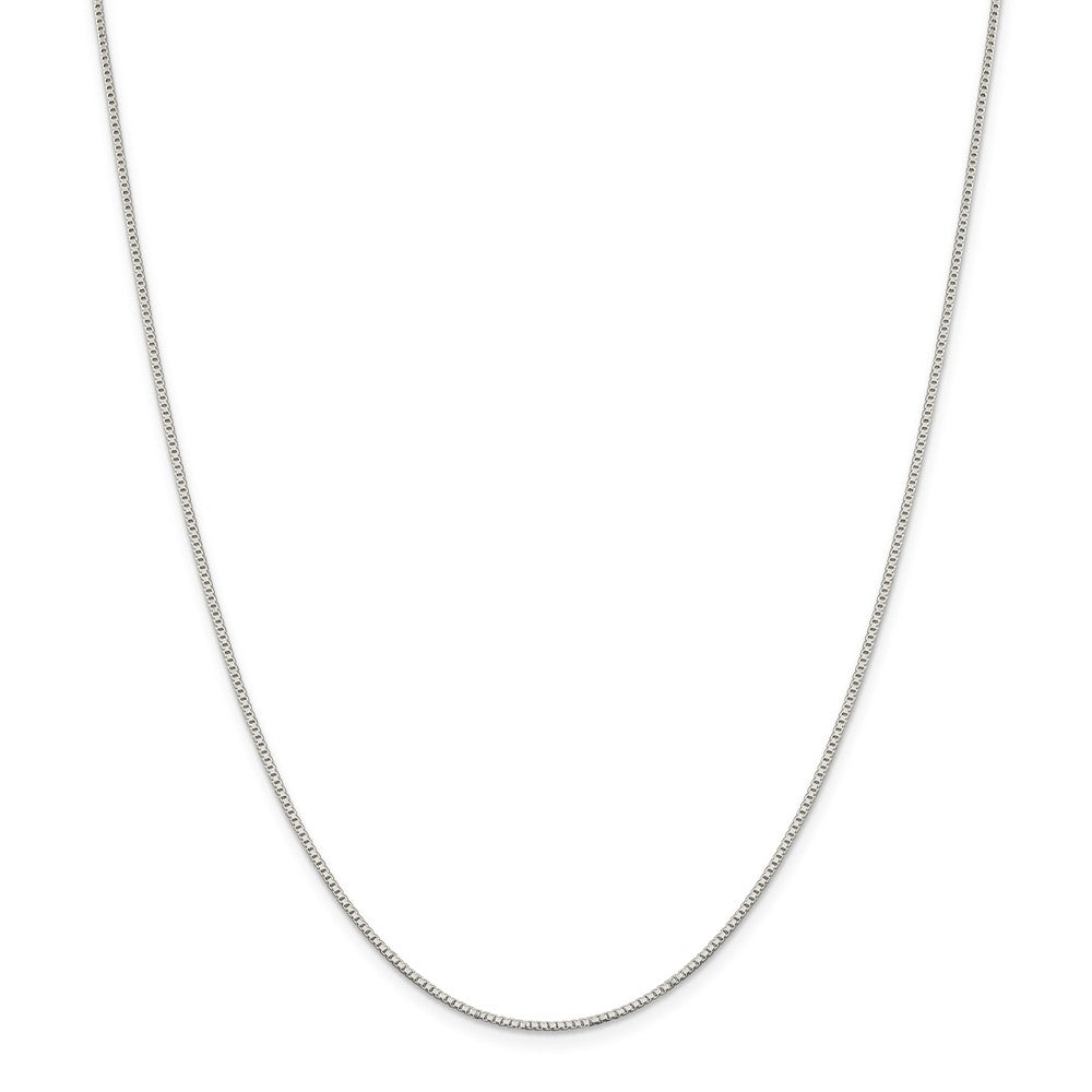 Sterling Silver 925 Necklace with Solid Curb Chain and Lobster Clasp