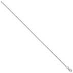 Box Chain Bracelet in Sterling Silver, 1.25mm