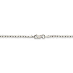 Sterling Silver 925 Curb Chain Necklace with Lobster Clasp 18