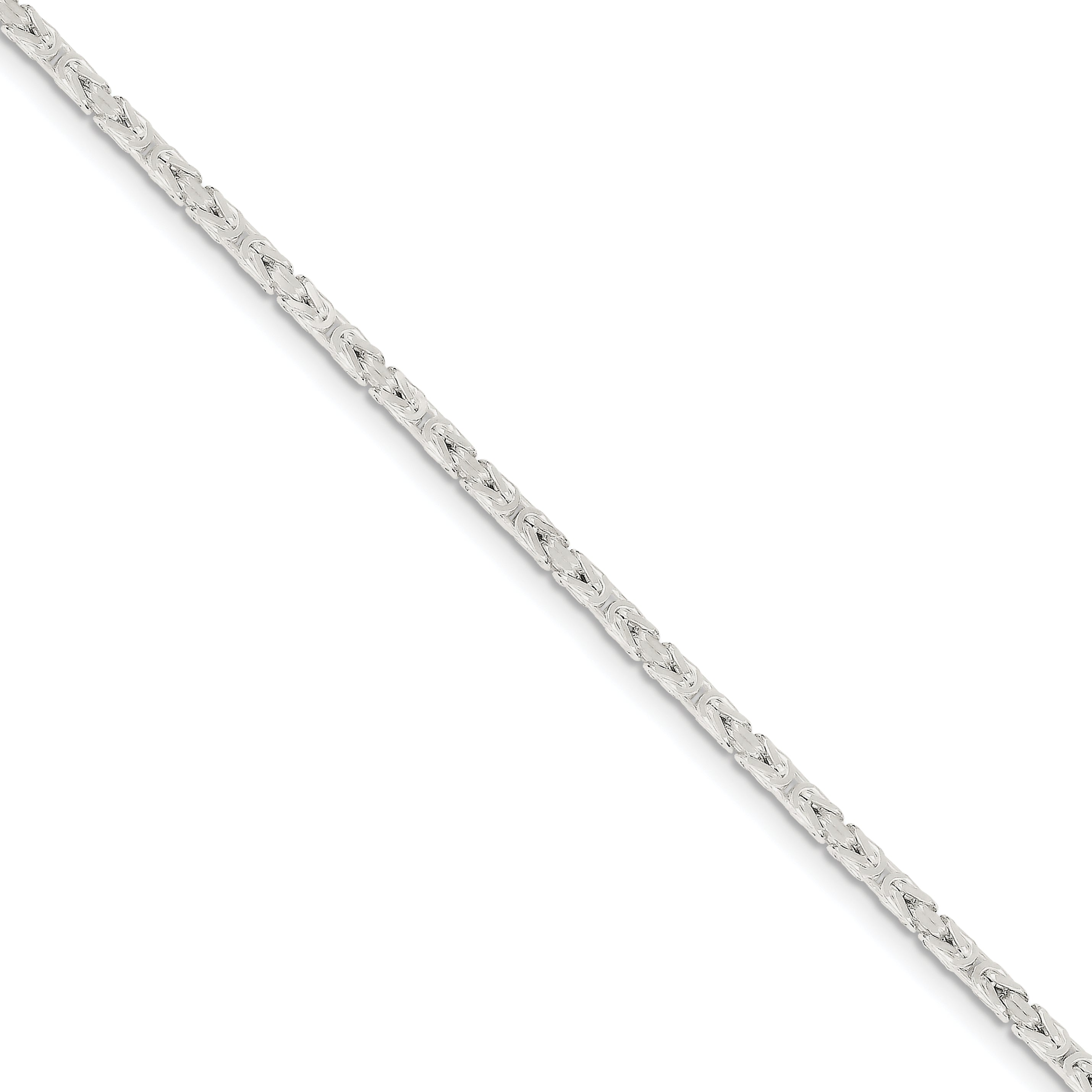 Sterling Silver 2.5mm Byzantine Chain