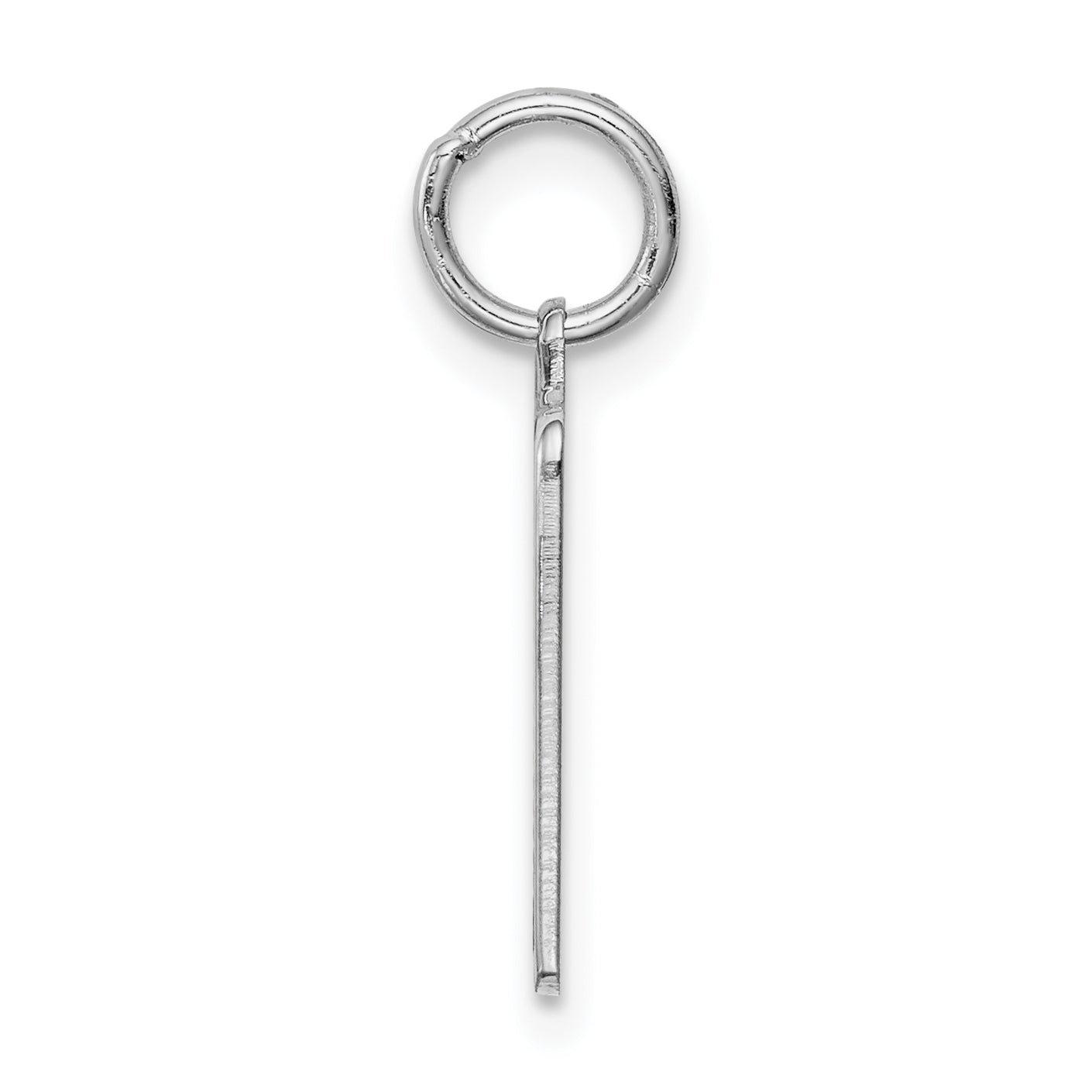 Sterling Silver Rhodium-Plated Engravable Birth Certificate Charm Elegant Polished Finish