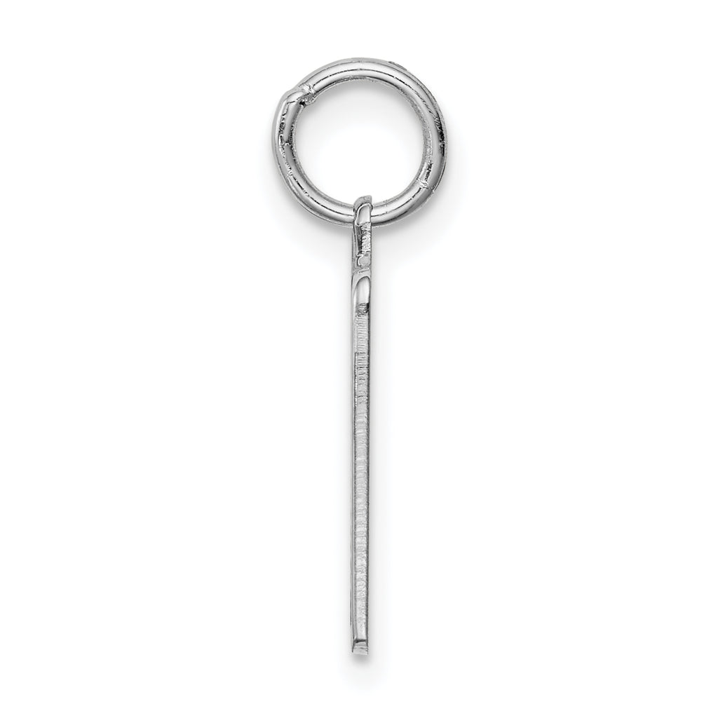 Sterling Silver Rhodium-Plated Engravable Birth Certificate Charm Elegant Polished Finish